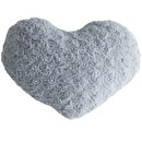 Cuscino "Cuore", Boucl&eacute; Grigio, 28x36 cm Grigio