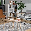 Tavolini impilabili "Mileo" L.39/47/60 cm Beige