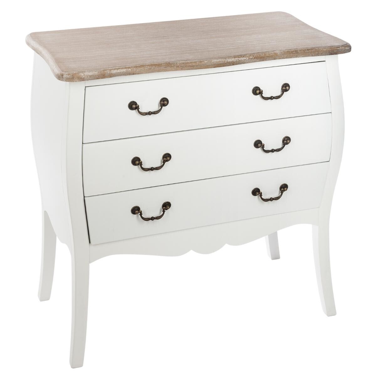 Cassettiera "Chrysa" Bianco, 3 cassetti Bianco