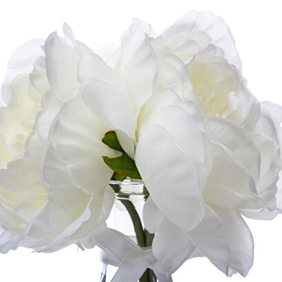 Composizione di 3 peonie artificiali h.35 cm