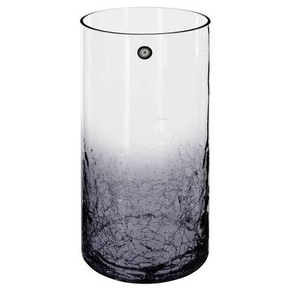 Vaso cilindrico, vetro craquelato h.30 cm