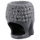 Bruciaessenze in ceramica Buddha H.11 cm Beige