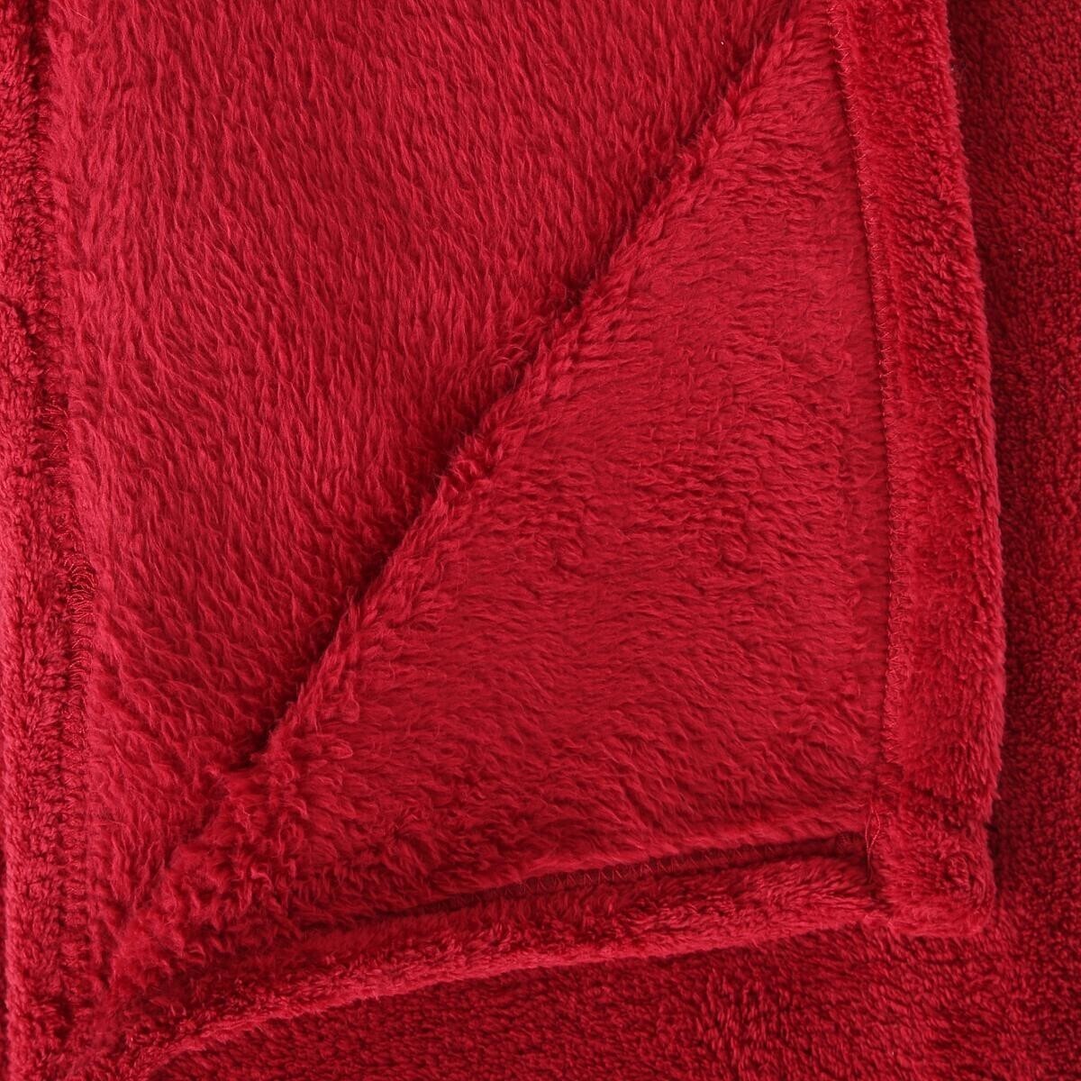 Plaid in microfibra Rosso, 130x180 cm Rosso