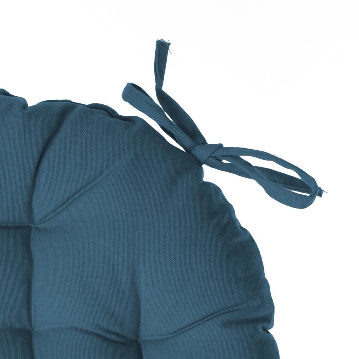 Cuscino rotondo per sedia Blu, D.38 cm Blu