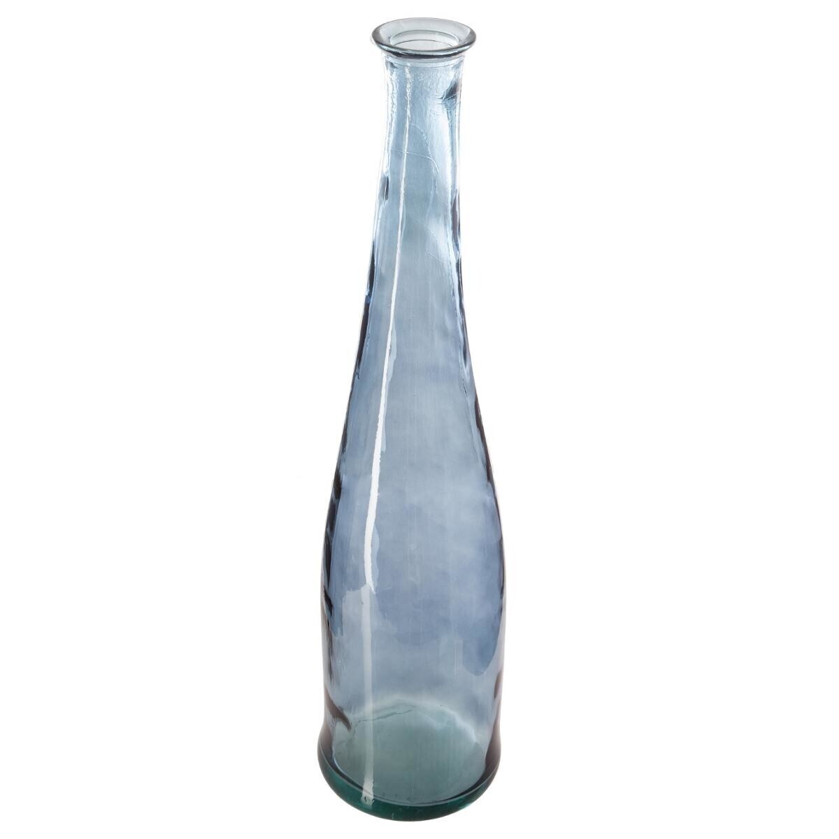 Vaso lungo, vetro riciclato Blu tempesta, H.80 cm Blu tempesta