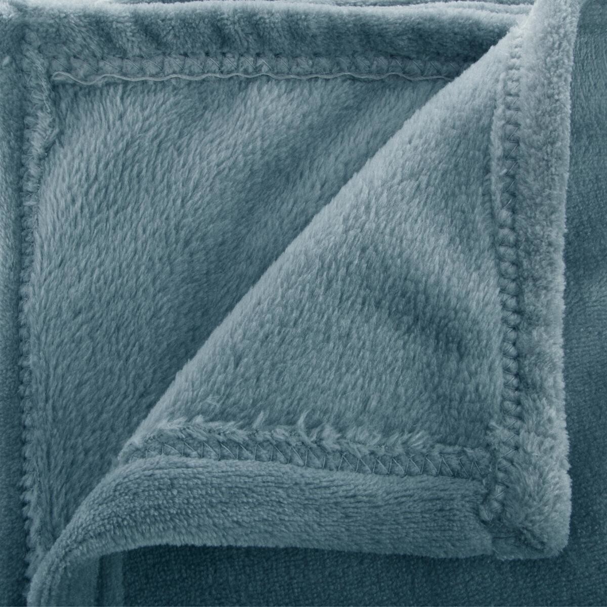 Plaid in flanella Blu tempesta, 125x150 cm Blu tempesta