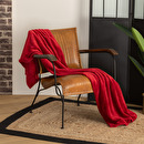 Plaid in microfibra Rosso, 130x180 cm Rosso