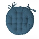 Cuscino rotondo per sedia Blu, D.38 cm Blu