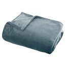 Plaid in flanella Blu tempesta, 125x150 cm Blu tempesta