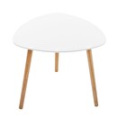Tavolini impilabili "Mileo" Bianco, L.34/46/60 cm Modello 1