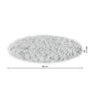 Tappeto per bambini in finta pelliccia Bianco, D.90 cm Bianco