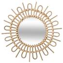 Specchio "Flore" Rattan, D.50 cm Legno naturale