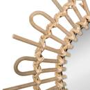 Specchio "Flore" Rattan, D.50 cm Legno naturale