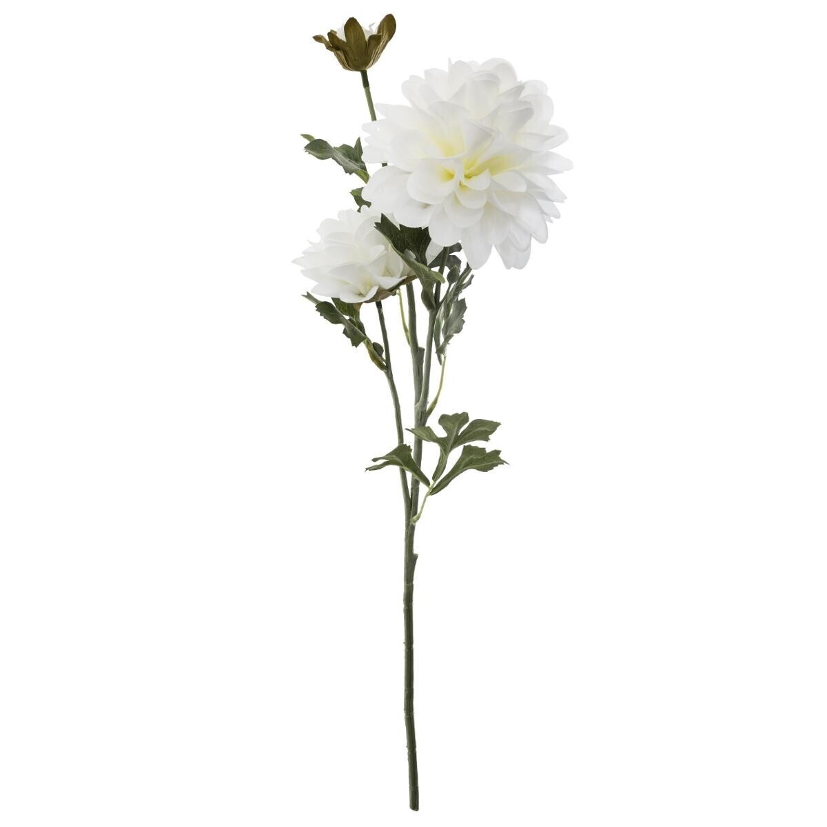 Stelo di Dalia Artificiale Bianco, H.62 cm Bianco