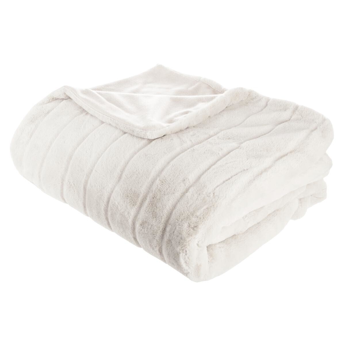 Plaid "Manoir" Pelliccia Sintetica Bianco, 180x230 cm Bianco