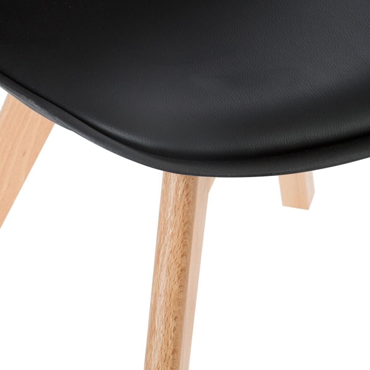 Sedia "Baya", gambe in faggio Nero Nero