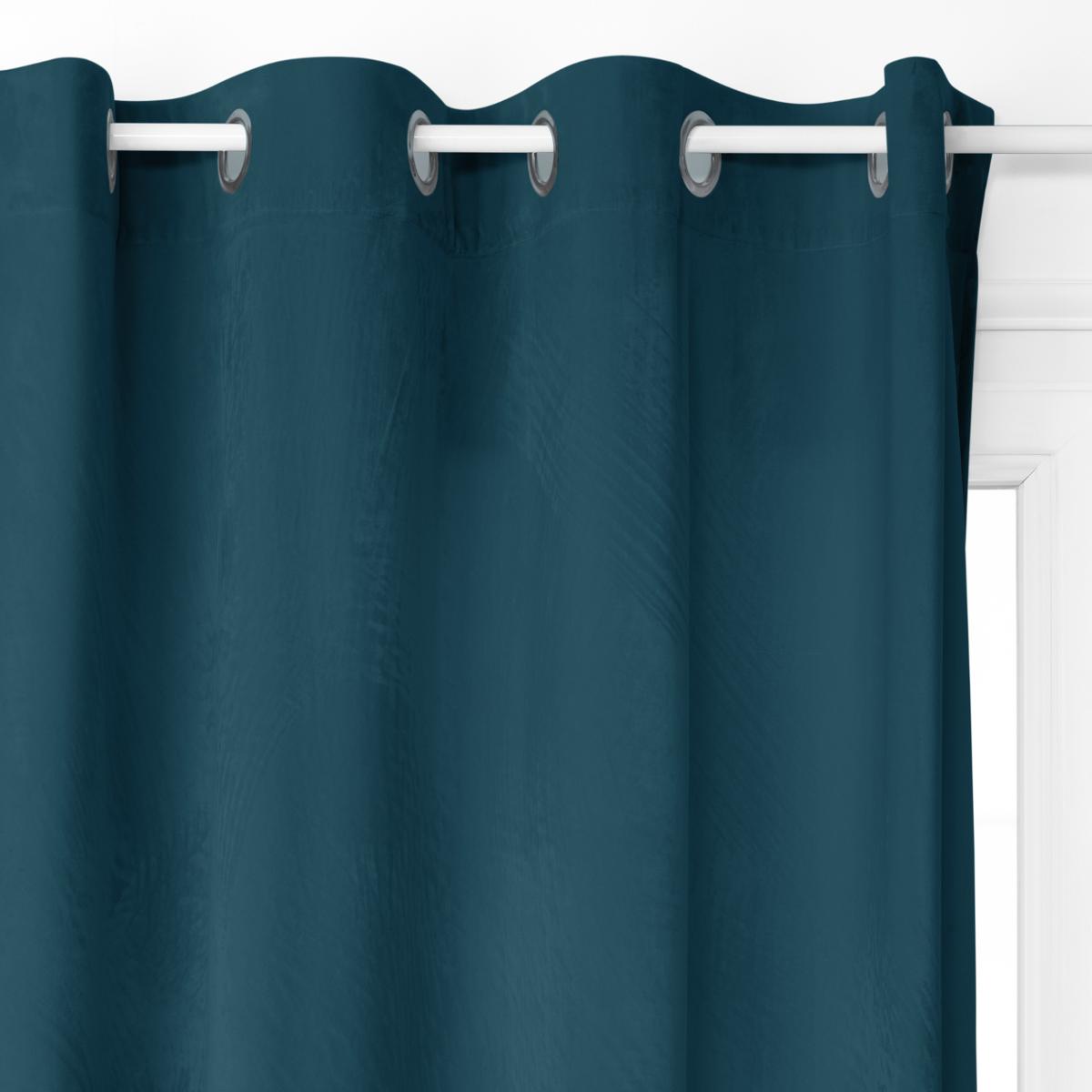 Tenda oscurante "Dolce" velluto Blu petrolio, 140x260 cm Blu anatra