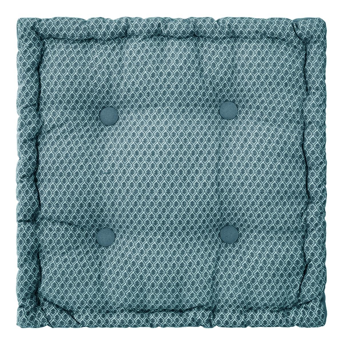 Cuscino da pavimento "Otto" Blu petrolio, 40x40 cm Blu anatra