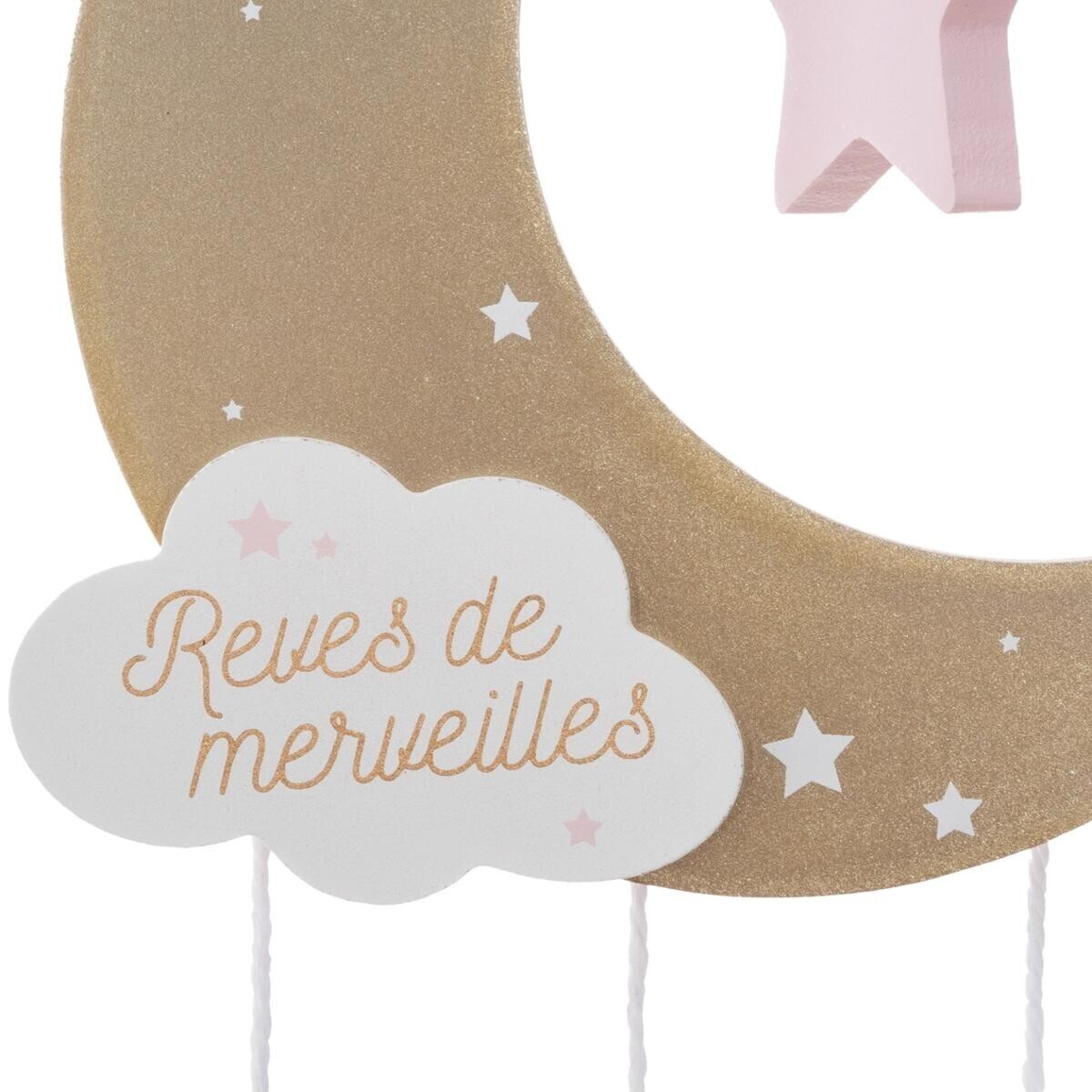 Lampada a sospensione per bambini "Luna" Rosa, H.46,5 cm Rosa
