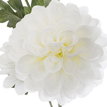 Stelo di dalia artificiale bianco, h.62 cm