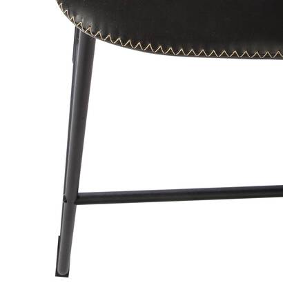 Set di 2 sgabelli da bar "lois" effetto pelle, nero