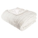 Plaid "Manoir" Pelliccia Sintetica Bianco, 180x230 cm Bianco