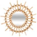Set di 3 specchi "Aida" Rattan, D.28 cm Legno naturale