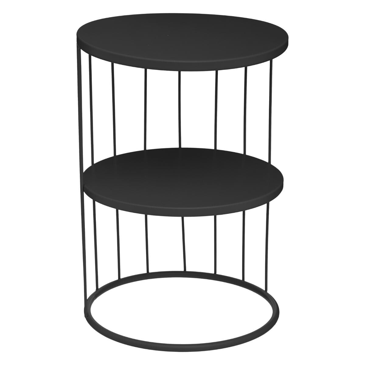 Tavolino "Kobu" Ø 36 cm Nero