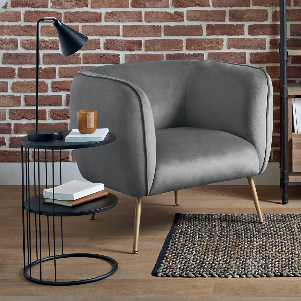 Tavolino "Kobu" Ø 36 cm Nero