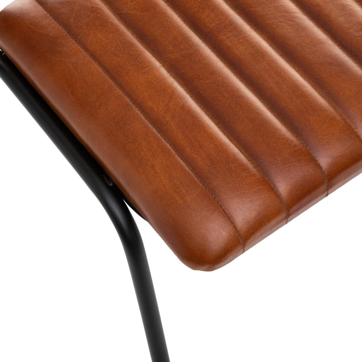 Sedia "Dario" Pelle, Marrone cognac Marrone cognac