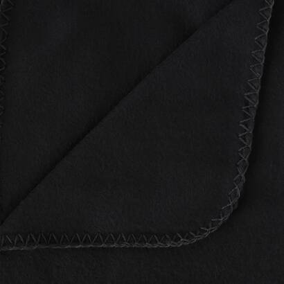Coperta in pile nero, 125x150 cm