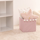 Contenitore per bambini con pompon Rosa, 29x29 cm Rosa