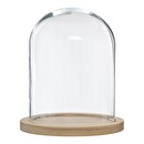Campana di vetro e legno H.29,5 cm Trasparente