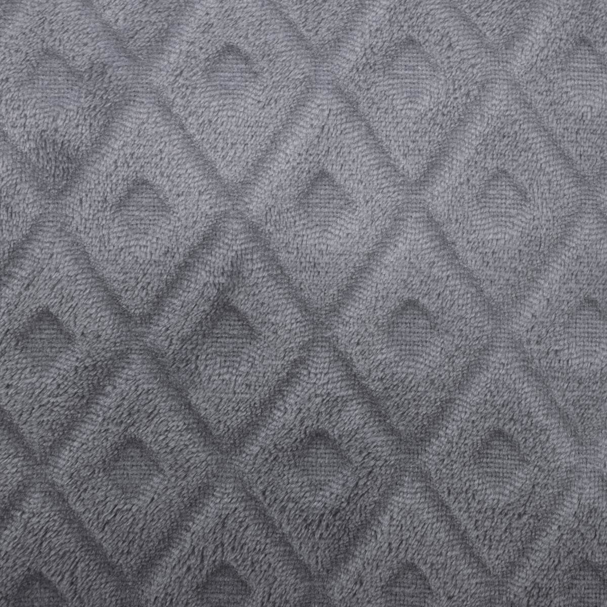 Cuscino a rombi, flanella Grigio ardesia, 40x40 cm Grigio ardesia