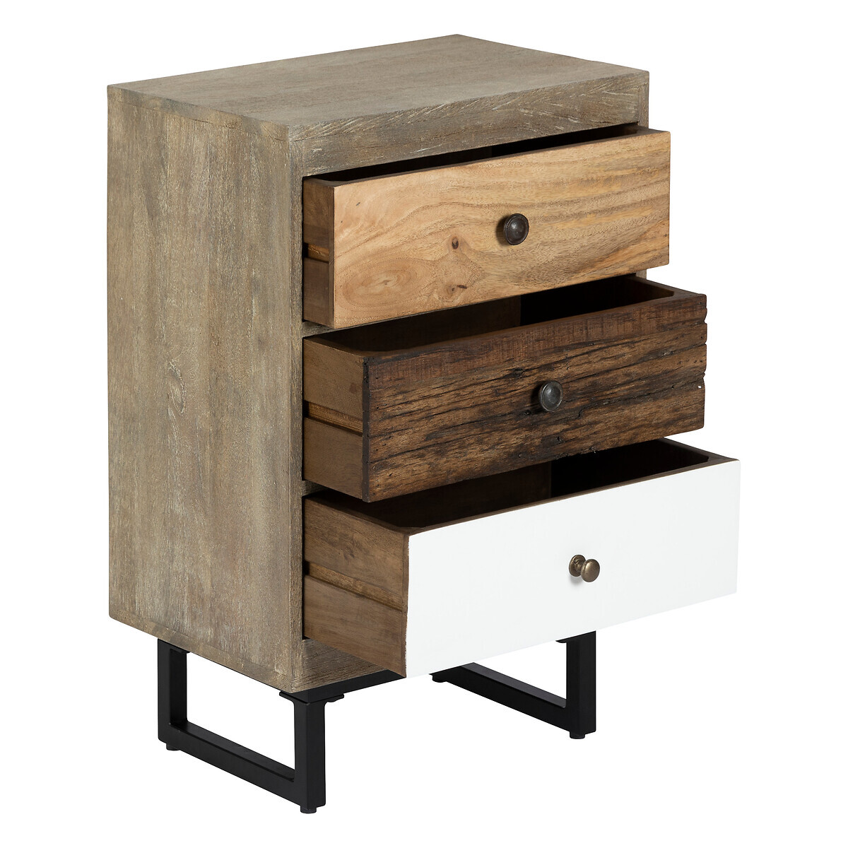 Comodino "Koval" Legno di mango, H.73 cm Multicolore