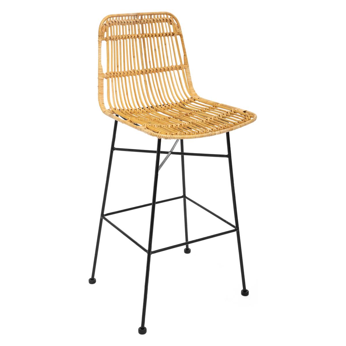 Sedia da bar "Kubu" Rattan Legno naturale