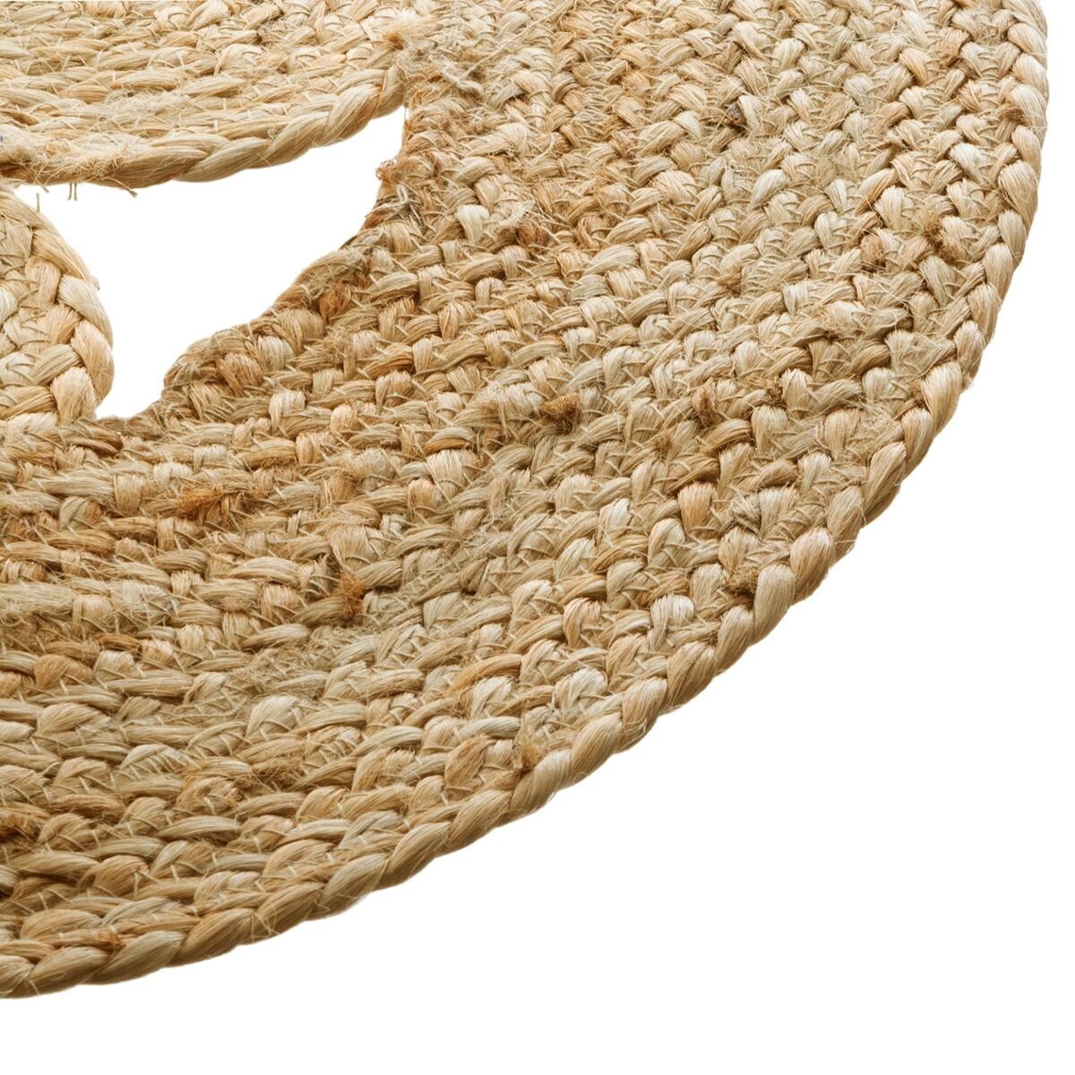 Tappeto traforato 'Esra', juta D.80 cm Beige