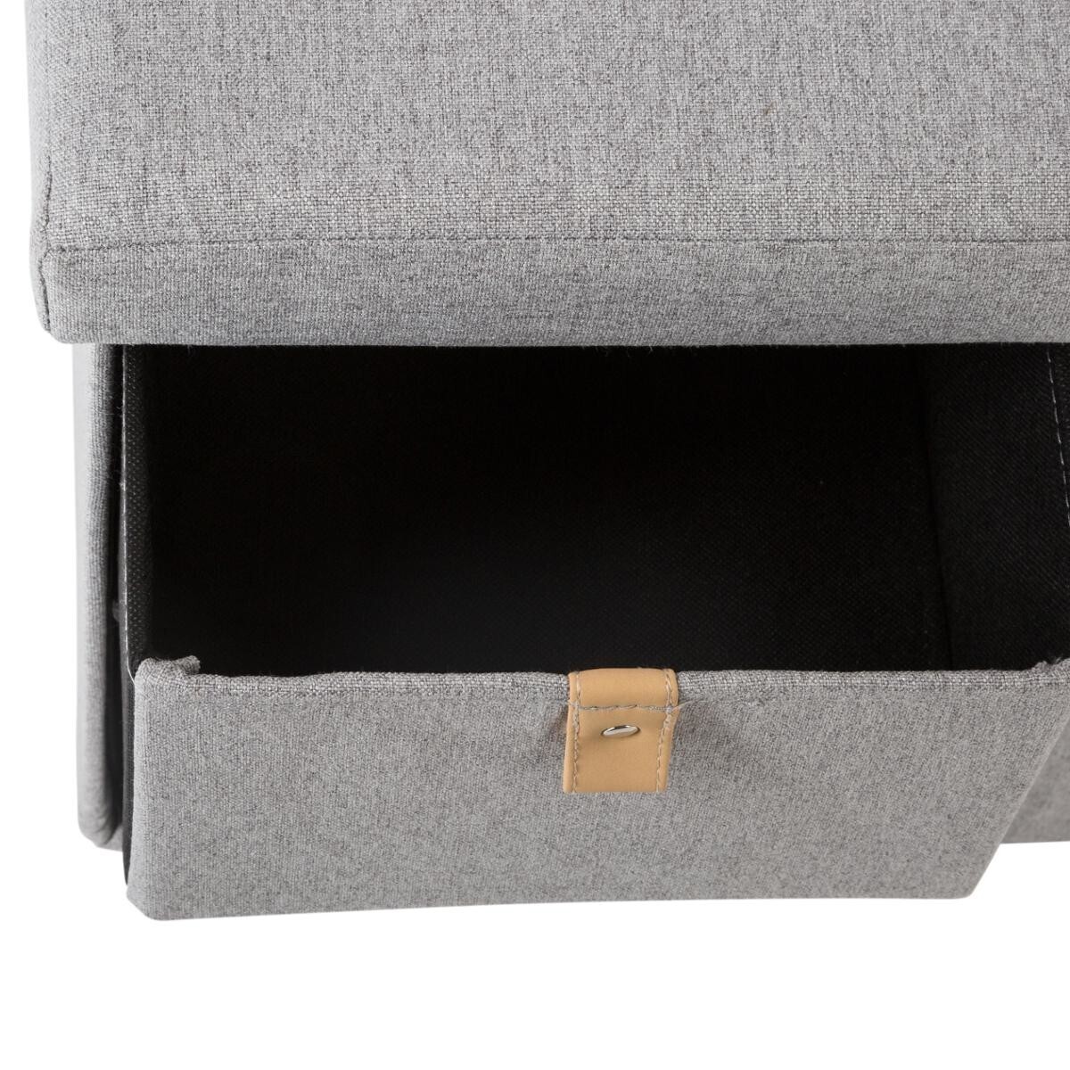 Pouf doppio pieghevole "Svezia" Grigio, 6 cassetti Grigio