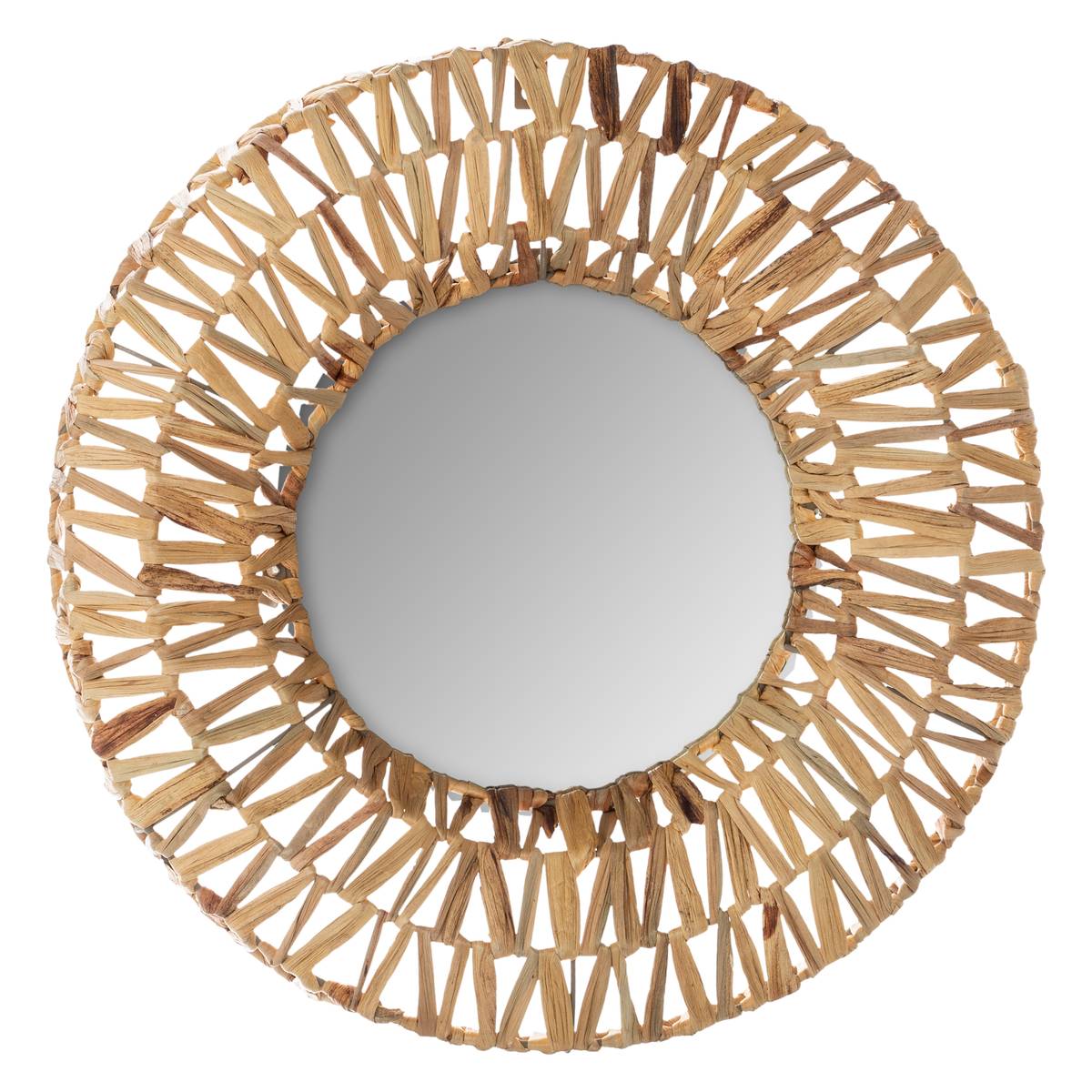 Specchio intrecciato "Beatriz" Fibra naturale, D.45 cm Beige