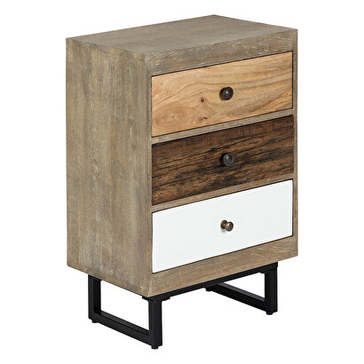 Comodino "koval" legno di mango, h.73 cm