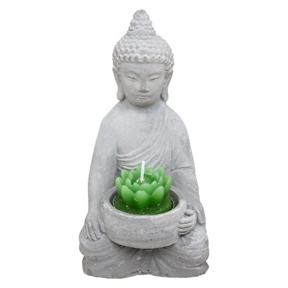 Portacandele "buddha" h.15 cm
