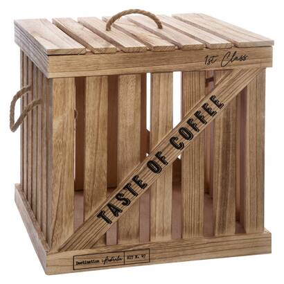 Set di 3 cassette "colonial" rattan
