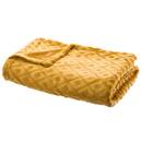 Plaid "Rombo", flanella Giallo senape, 125x150 cm Giallo senape