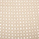 Poltrona "Raina" Teak, cotone bianco intrecciato Bianco
