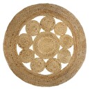 Tappeto traforato 'Esra', juta D.80 cm Beige