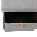 Pouf doppio pieghevole "Svezia" Grigio, 6 cassetti Grigio