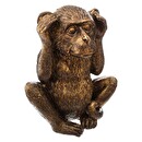 Set di 3 statuette "Scimmie Sagge" Dorato, H.17 cm Oro