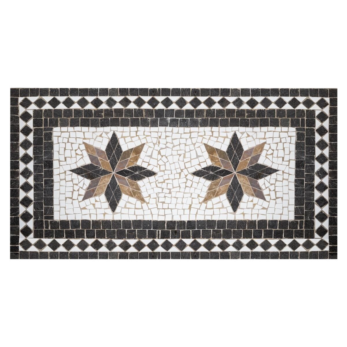 Tavolo da pranzo rettangolare "Kipos" Mosaico, Nero, L.160 cm Nero