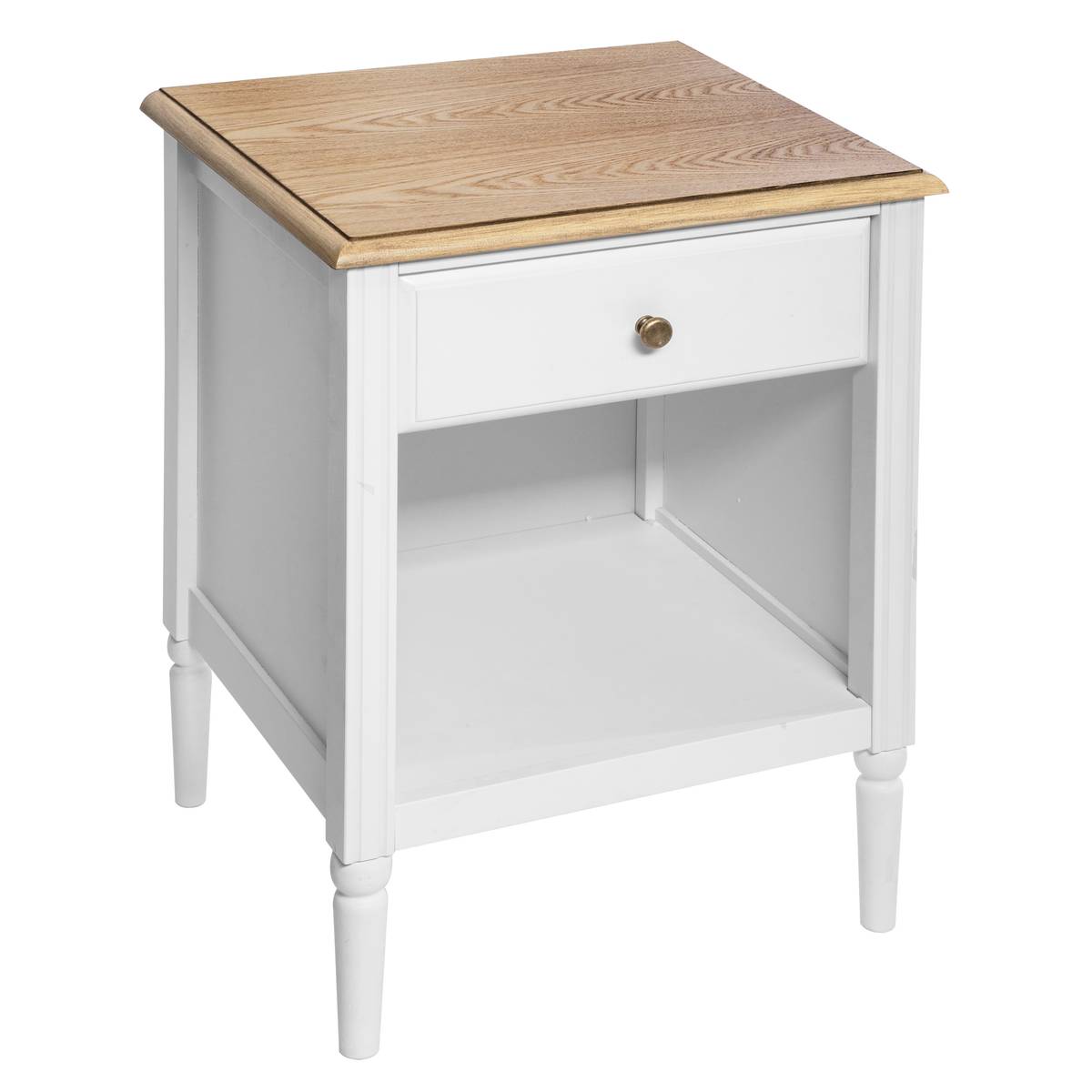 Comodino "Solen" Bianco, H.61 cm Bianco