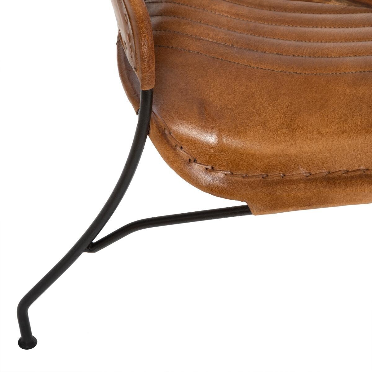 Poltrona "Hoper" Pelle, Marrone cognac Marrone cognac